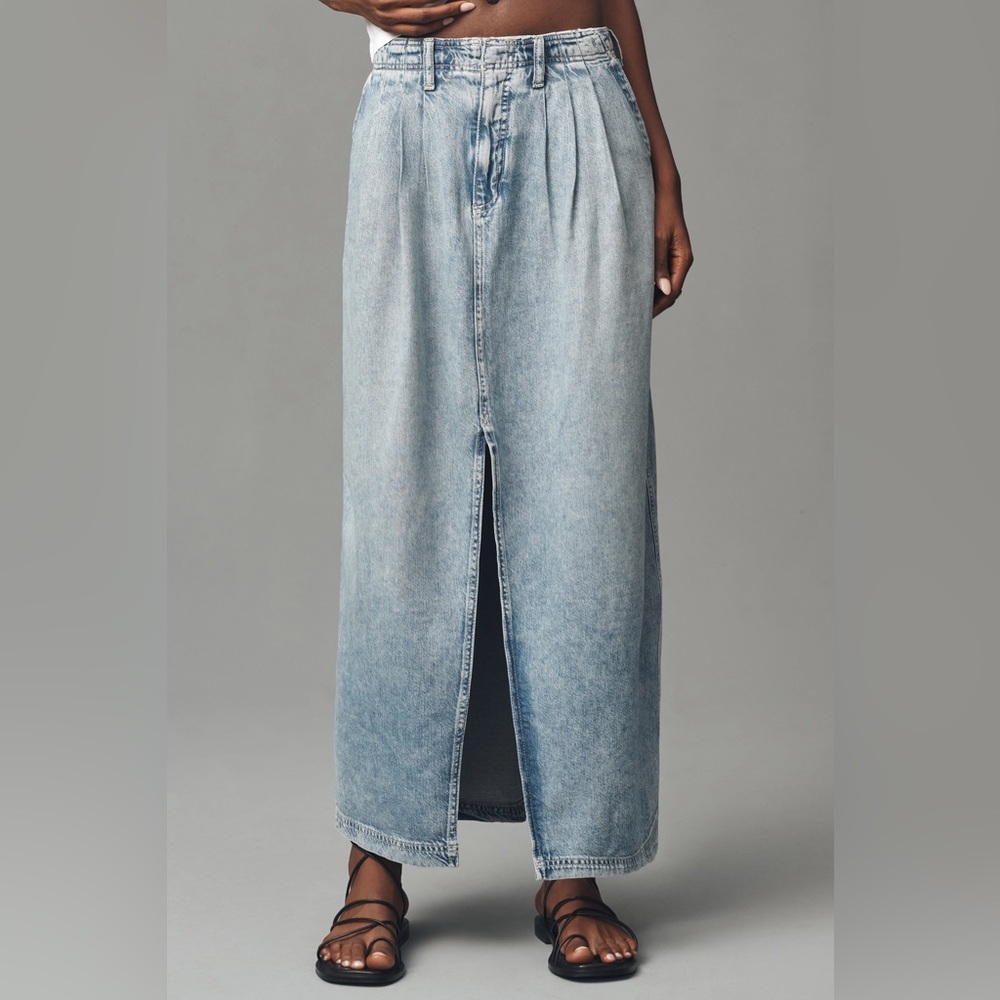 Anthropologie Pilcro Slouchy Trouser Midi Skirt - Picture 2 of 5